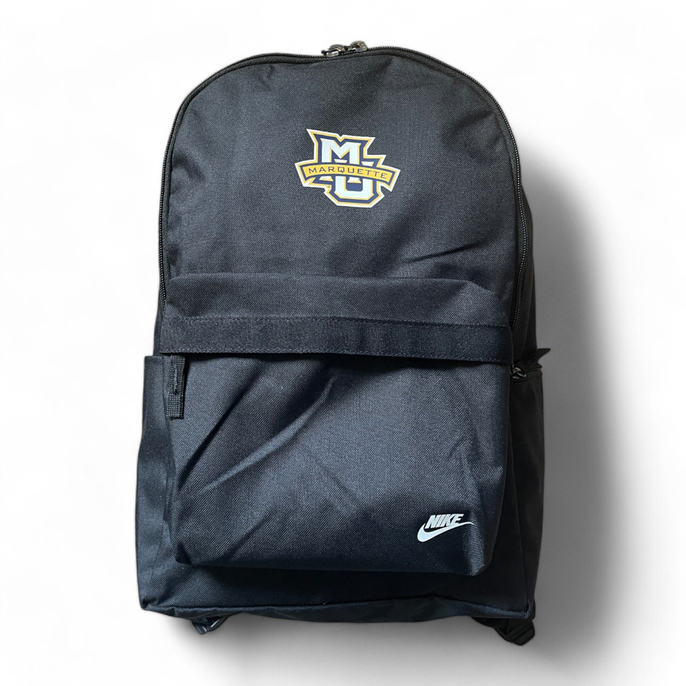 Nike Marquette University Golden Eagles Logo 4 Pocket 18x12 Black Backpack‎ Bag